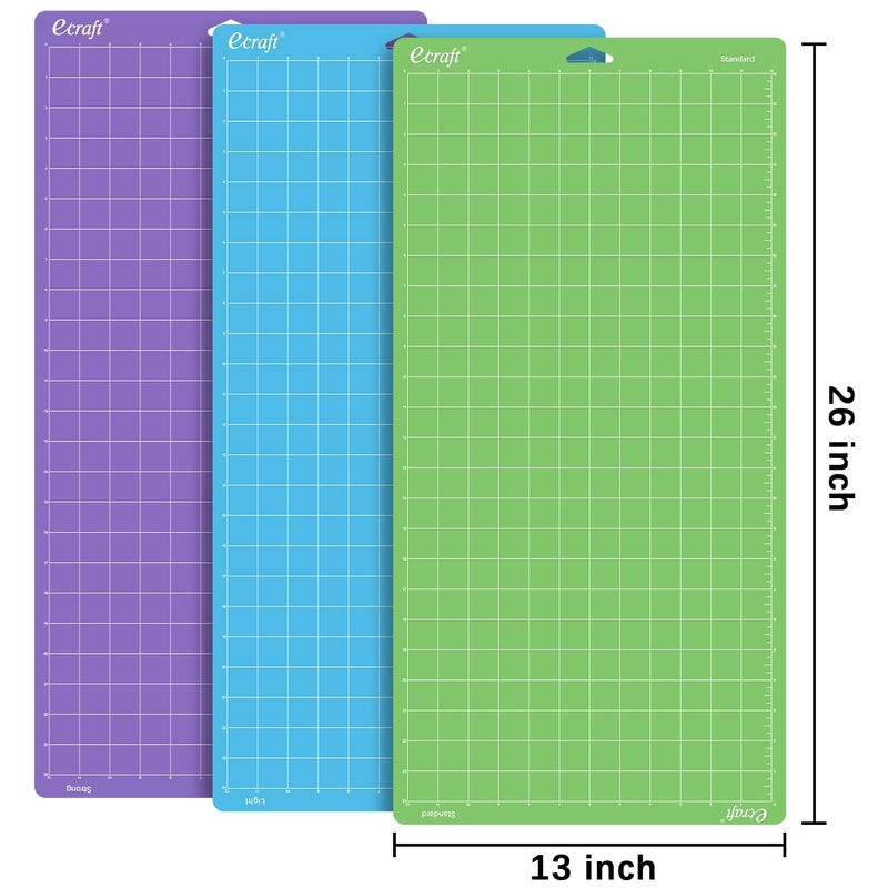 Ecraft Cutting Mat for Cricut Explore One/Air/Air 2 Makerï¼ˆStrong,Standard,Light) 12X24inch (3 pack) Variety Adhesive Quilting Cut Mats Replacement for Craftsã€Sewing and All Arts. - Image 2